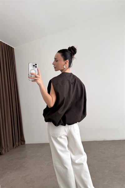 Premium Bomber Kahve Yelek