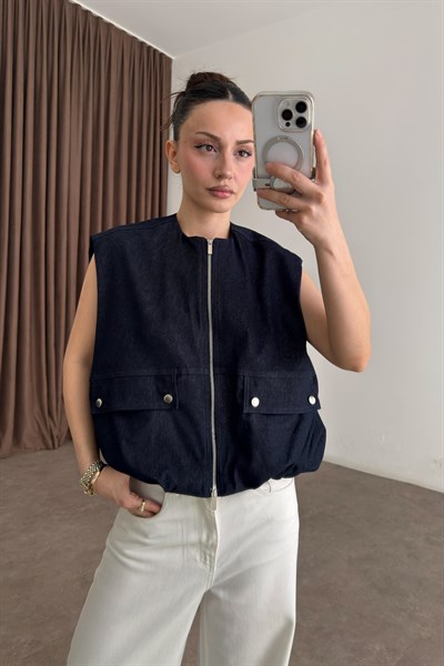 Premium Bomber Lacivert Yelek