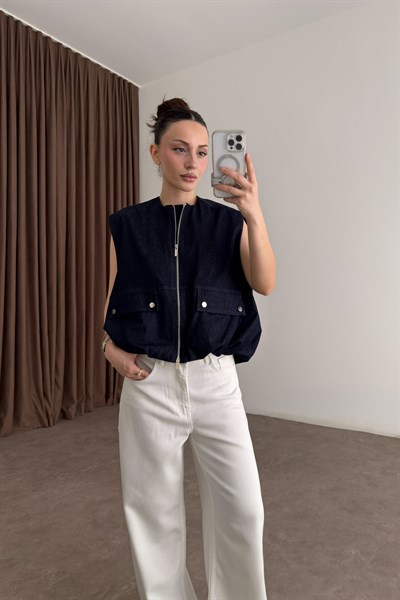 Premium Bomber Lacivert Yelek