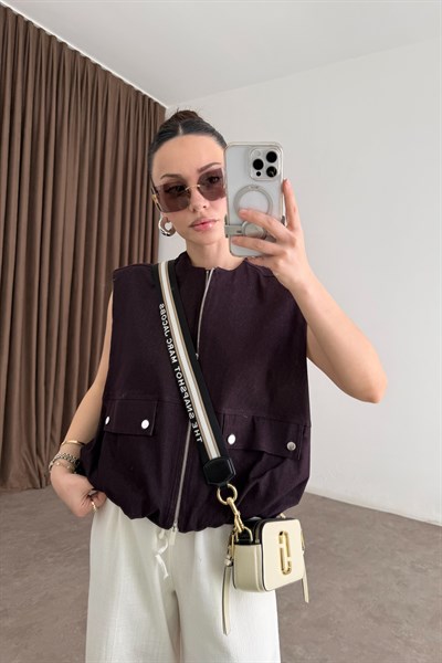 Premium Bomber Mürdüm Yelek