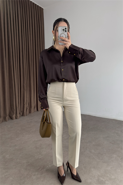 Premium Ekru Havuç Pantolon