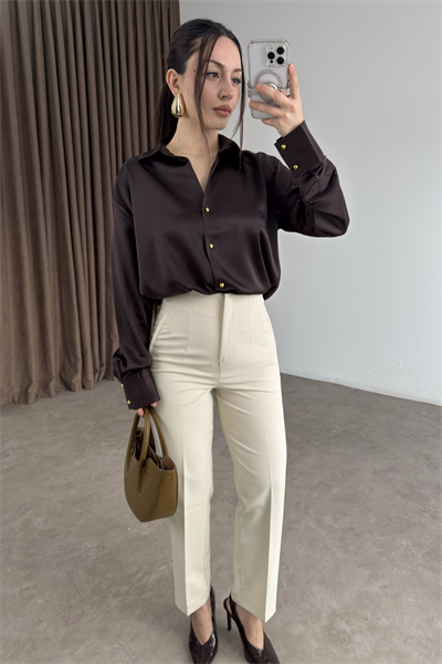 Premium Ekru Havuç Pantolon