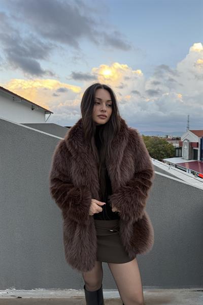 Premium Ekstra Kalın Acı Kahve Uzun Kürk