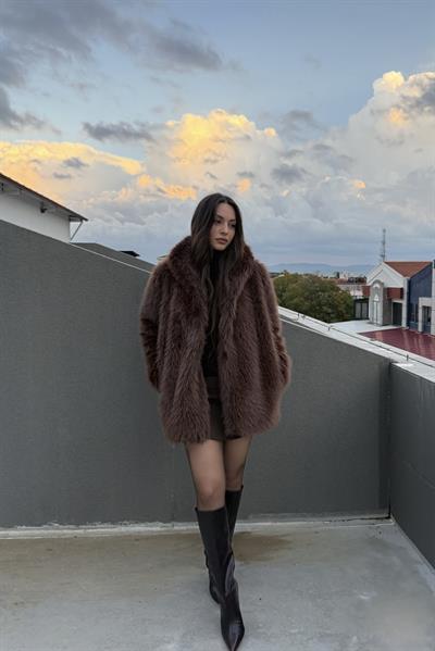 Premium Ekstra Kalın Acı Kahve Uzun Kürk