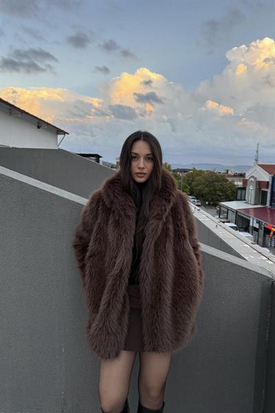 Premium Ekstra Kalın Acı Kahve Uzun Kürk