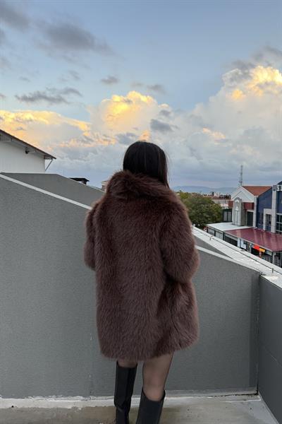 Premium Ekstra Kalın Acı Kahve Uzun Kürk