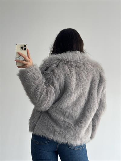 Premium İthal Kürk Buz Gri