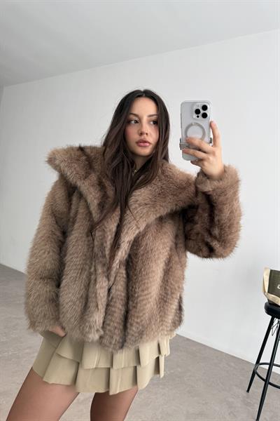 Premium Kalite Boz Kahve Gelincik Kürk