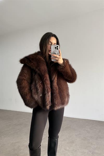 Premium Kalite Boz Kahve Grizzly Kürk