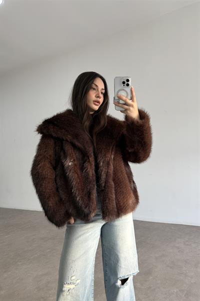 Premium Kalite Boz Kahve Grizzly Kürk