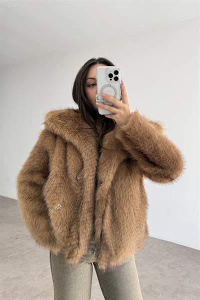 Premium Kalite Boz Kahve Vulpes Kürk