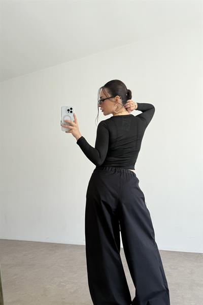 Premium Kalite Pamuk Siyah Şalvar Pantolon