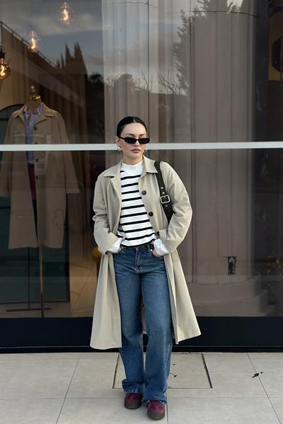 Premium Kanvas Açık Çağla Trenç