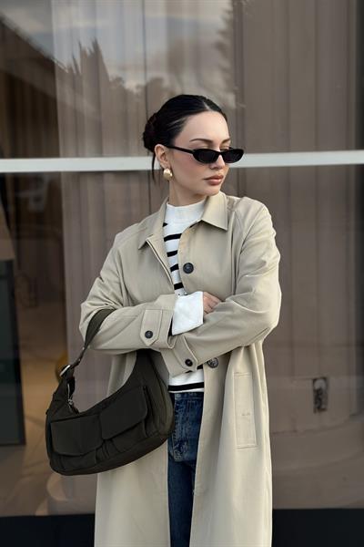 Premium Kanvas Açık Çağla Trenç