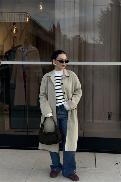 Premium Kanvas Açık Çağla Trenç