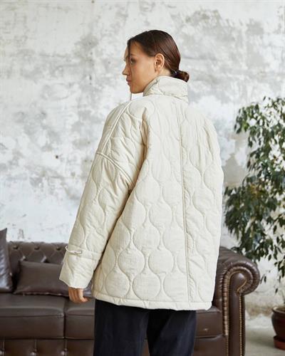 Premium Kapitone Ekru Mont