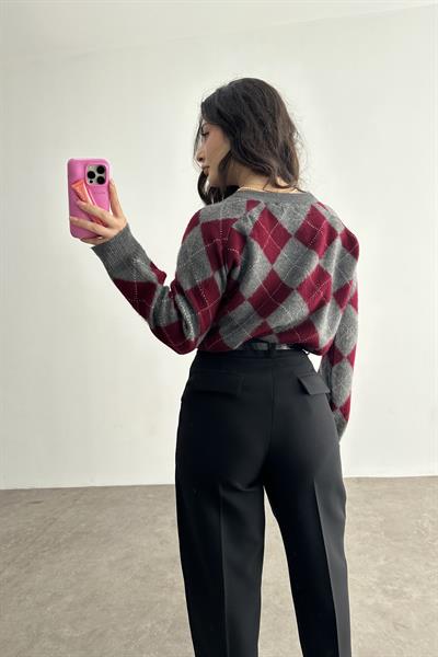 Premium Kemer Detaylı Crep Kumaş Havuç Pantolon Siyah