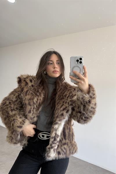 Premium Kruvaze Yaka Leo Kürk