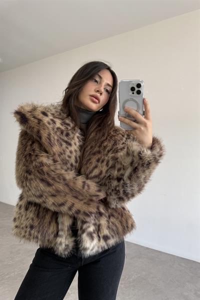 Premium Kruvaze Yaka Leo Kürk