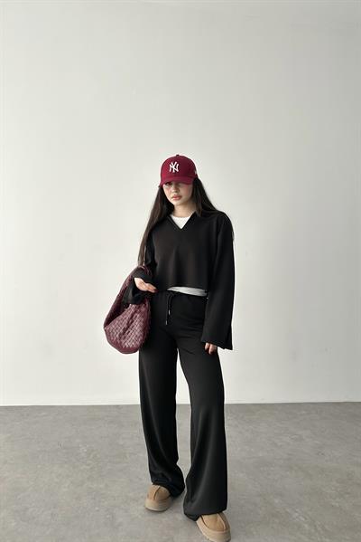 Premium Modal Kumaş Siyah Takım