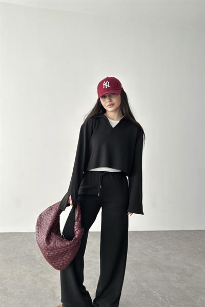 Premium Modal Kumaş Siyah Takım