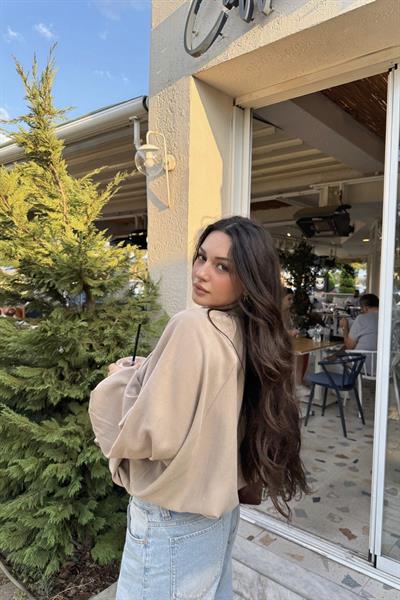 Premium Modal Yakalı Dökümlü Bomber Ceket