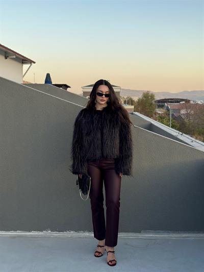 Premium Mumlu Boyfit Jean Koyu Bordo