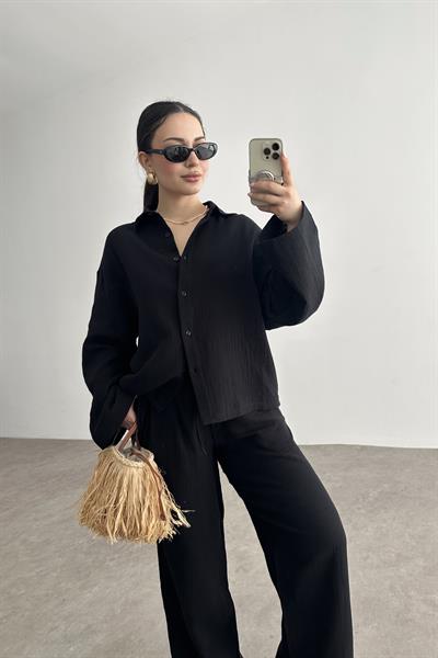 Premium Müslin Takım Siyah