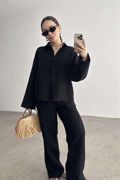 Premium Müslin Takım Siyah