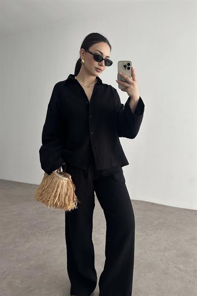 Premium Müslin Takım Siyah