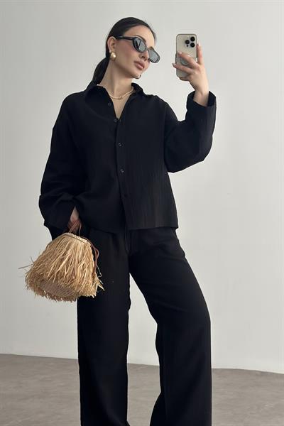 Premium Müslin Takım Siyah