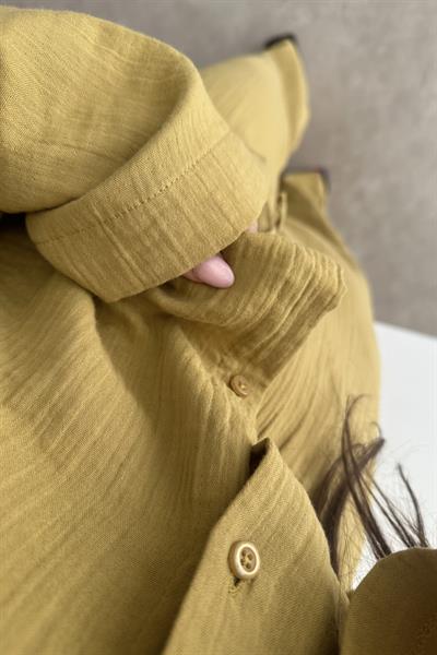 Premium Müslin Takım Yağ Yeşili