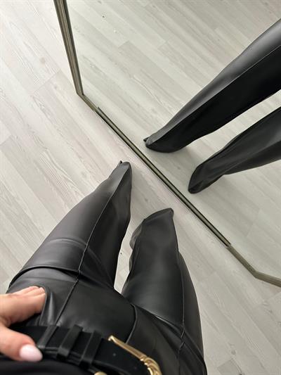 Premium Nervürlü Deri Pantolon