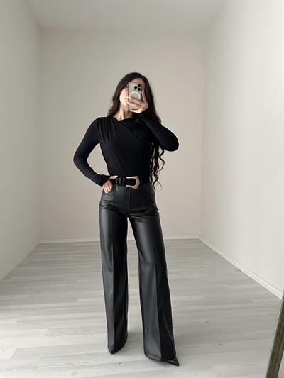 Premium Nervürlü Deri Pantolon