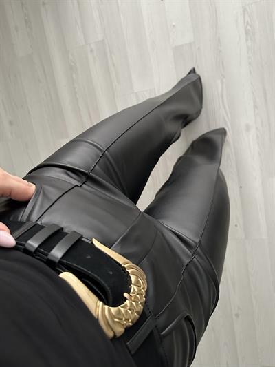 Premium Nervürlü Deri Pantolon