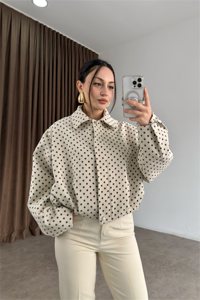 Premium Puantiyeli Bomber Ceket