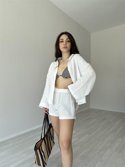 Premium Seri Beyaz Müslin Takım