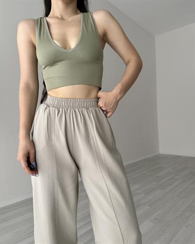 Premium Seri Pamuklu Nervürlü Pantolon