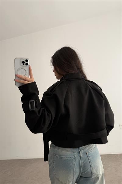 Premium Süet Siyah Klasik Kesim Ceket