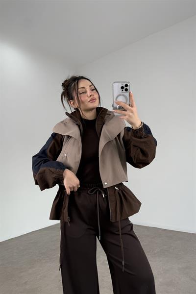 Premium Tasarım Paraşüt Ceket Modal Alt Eşofman Takımı