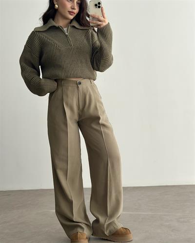 Premium Tensel Dökümlü Çağla Pantolon