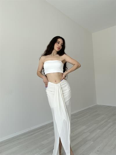 Premium V Kesim Tasarım Uzun Etek