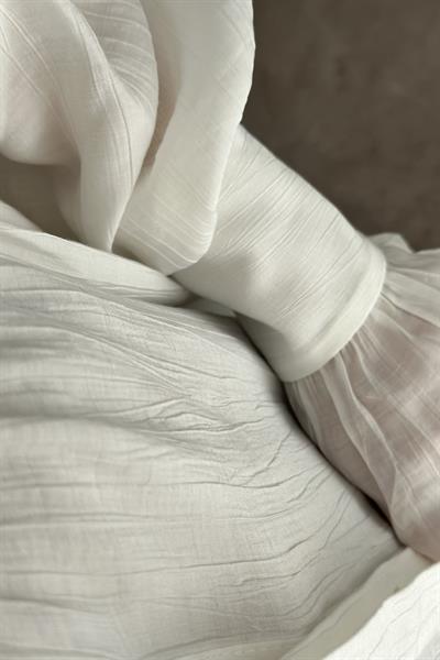 Premium Viskon Bohem Gömlek Beyaz