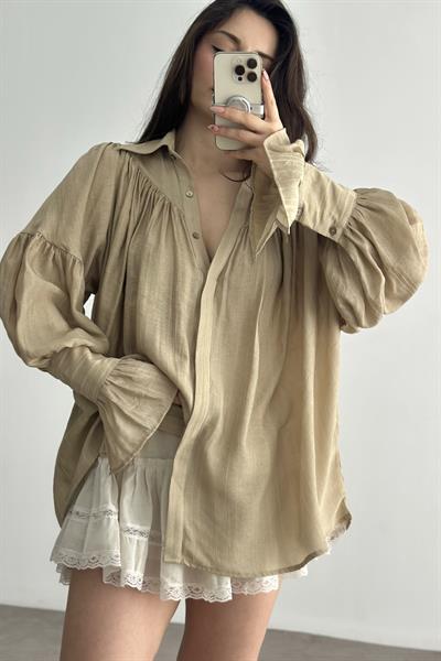 Premium Viskon Bohem Gömlek Çağla