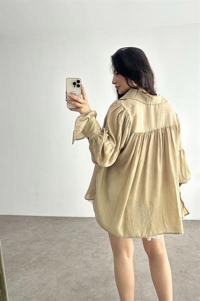 Premium Viskon Bohem Gömlek Çağla