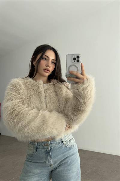 Premium Yakasız Taş Kürk 