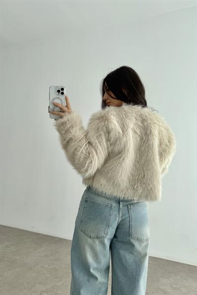 Premium Yakasız Taş Kürk 