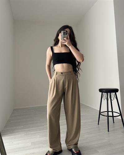 Premium Yelekli Pamuk/Keten Takım