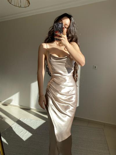 Rosie İpek Saten Elbise