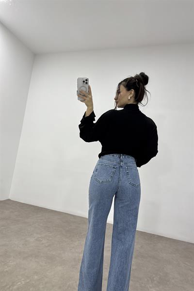 Sık Taş İşlemeli Light Blue Orijinal Jean